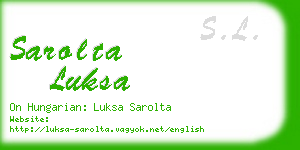 sarolta luksa business card